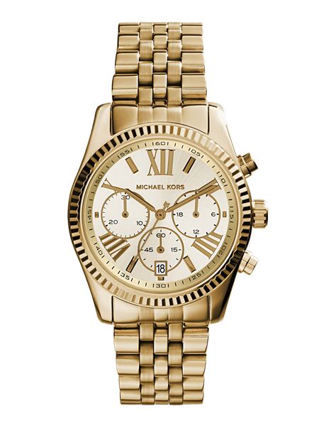 michael kors mk5556 ladies gold plated chronograph watch|Michael Kors Women's Chronograph Lexington Gold .